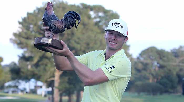 Sam Burns birdied Nos. 11, 13, 14 and 15 on Sunday to seize control at the Sanderson.